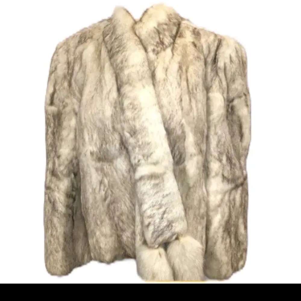 Genuine fox and rabbit fur coat. Vintage early 90s late 80s. Absolutely stunning